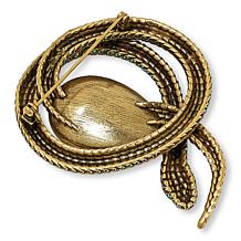 Heidi Daus "Serpentina" Glass and Crystal Pin