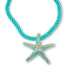 Heidi Daus Starfish Crystal Pendant with 18" Rope Cord Necklace