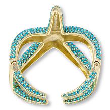 Heidi Daus Starfish Pavé Crystal Hinged Bangle Cuff