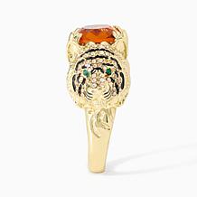 Heidi Daus Sultry Striped Crystal-Accented Tiger Ring