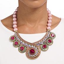 Heidi Daus Swirl Happy Crystal and Glass Bead Necklace