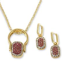 Heidi Daus You're Gonna Flip Pavé Crystal Convertible Jewelry Set