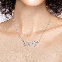 Heights Jewelers Sterling Silver Personalized 3-D Name Necklace