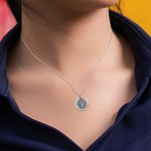 Heights Jewelers Sterling Silver Personalized Wax Seal Necklace
