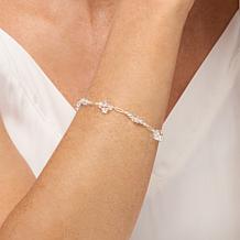 Herkimer Mines "Diamond" Quartz Sterling Silver Line Bracelet