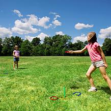 Hey! Play! 2-in-1 Outdoor Horseshoe and Ring Toss