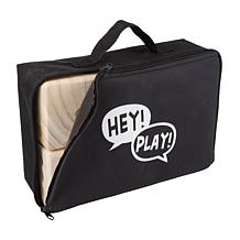 Hey! Play! Giant Wooden Yard Dice Outdoor Lawn Game with Carrying Case
