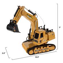 Hey! Play! Remote Control Excavator Construction Toy with Movable Claw