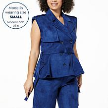 HFR x Undra Celeste Faux Suede Trench Vest