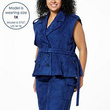 HFR x Undra Celeste Faux Suede Trench Vest
