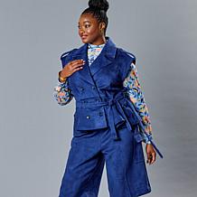 HFR x Undra Celeste Faux Suede Trench Vest