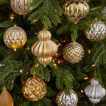 Holiday Lux Shatterproof, 12 Count Christmas Tree Ornament Set, 100...