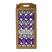 Holiday Shatterproof, 64 Count Christmas Tree Ornament Set, 80mm wi...