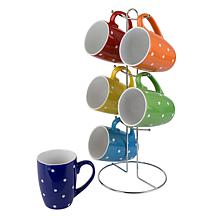 Tabletops Avenue 4-Piece Coffee Mug Set with Tree Rack - 20339918