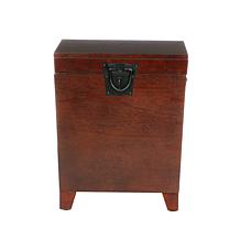 Home Espresso Pyramid Trunk End Table