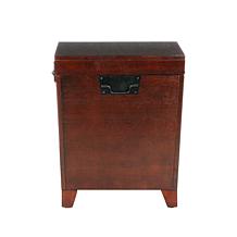 Home Espresso Pyramid Trunk End Table