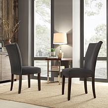 Home Origin Harper Parson Chair in Dark Grey - Set of 2