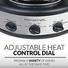 HomeCraft 1.5-Quart Triple Oval Slow Cooker Buffet