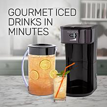 HomeCraft 3-Quart Black Café' Ice Iced Coffee and Tea Brewing System
