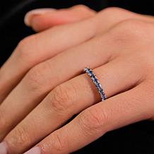 House of Ellure 1.5ctw Pink or Blue Sapphire Eternity Band Ring