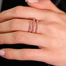 House of Ellure 1.7ctw Pink or Blue Sapphire Wrap Ring