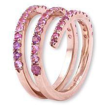House of Ellure 1.7ctw Pink or Blue Sapphire Wrap Ring