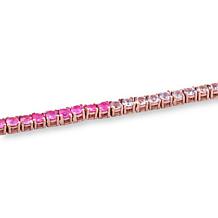 House of Ellure Sterling Silver Sapphire Tennis Bracelet