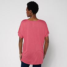 HUE Flutter Sleeve Hi-Low Top