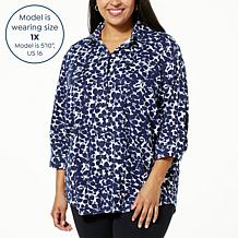 HUE Spring Button-Down Nap Shirt