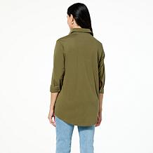 HUE Spring Button-Down Nap Shirt