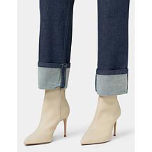HUE Wide Leg Cuffed Denim Pant