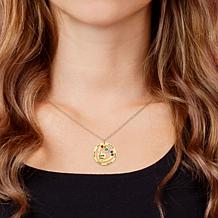 I Love You Engraved Name and Simulated Birthstone Heart Necklace