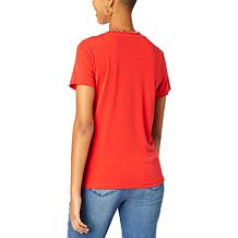 IMAN Global Chic 2-pack Short-Sleeve Solid and Print Tees
