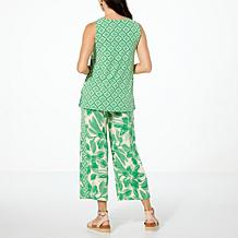 IMAN Global Chic 2-piece Runway Jersey Knit Tank & Crop Pant Set