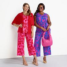 IMAN Global Chic 2-piece Runway Jersey Knit Tank & Crop Pant Set