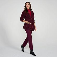 IMAN Global Chic Belted Fleece Jacket