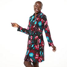 IMAN Global Chic Buttery Soft Knit Robe with Piping Detail