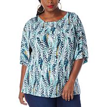 IMAN Global Chic Caped Knit Top