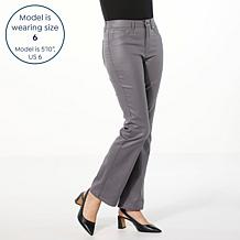 IMAN Global Chic Coated Denim Bootcut Pant