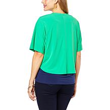IMAN  Global Chic Dolman Sleeve Open Front Topper