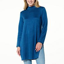 IMAN Global Chic Drama Mock-Neck Tunic Sweater
