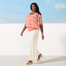IMAN Global Chic Draped Lace Top