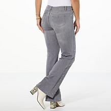IMAN Global Chic Embellished Denim Bootcut Jean