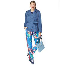 IMAN Global Chic Floral Side Stripe Ankle Pant