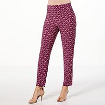 IMAN Global Chic Geo Print Knit Slim Pant