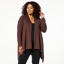 IMAN Global Chic Knit Topper with Faux Fur Collar