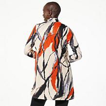 IMAN Global Chic Long Sleeve Open Front Knit Cardigan