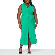 IMAN Global Chic Maxi Shirt Dress