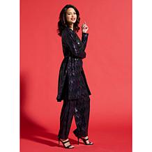 IMAN Global Chic Open Front Sequin Duster Cardigan