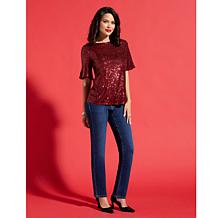 IMAN Global Chic Perfect Fit 360 Straight Leg Ankle Jean